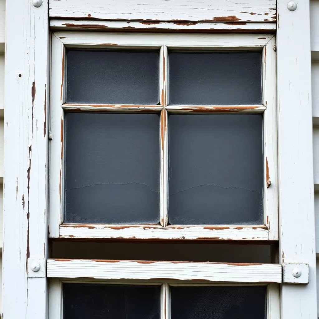Close-up of a technician leveling a new vinyl window frame